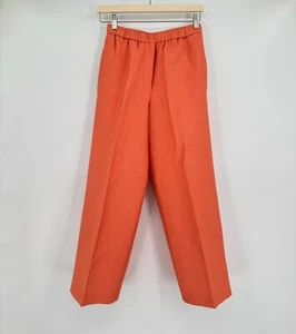 Christian Wijnants Coral Orange Wool Blend Elastic Waist Parla Ankle Pants Sz 34 - Picture 1 of 8