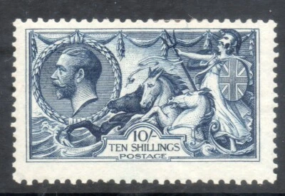 1913 10/ Indigo Waterlow Seahorse Sg 402 N69 (2) Como Nuevo Cat 1 Foto 1 de 2