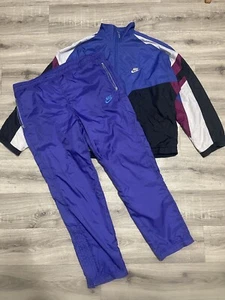 Nike Vintage 90s Retro Nylon Color-Block Trainingsanzug - Größe M - Bild 1 von 22