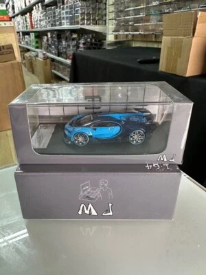MODELO DE COCHE FUNDIDO A PRESIÓN BUGATTI VISION GRAN TURISMO EN MUY BUEN ESTADO AZUL ESCALA 1/64 POR MJ MODEL Foto 1 de 4