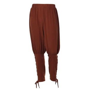 Men Medieval Pants Viking Pants Renaissance Reenactment Lace Up Bandage Trousers - Picture 1 of 25