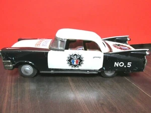 VINTAGE TIN FRICTION HIGHWAY PATROL CAR POLICE COPS 40S 50S JAPAN WWII ERA RARE - Picture 1 of 12