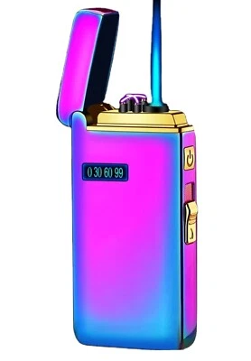 Isqueiro elétrico de metal 2 em 1 arco duplo e tocha a jato de butano para sempre 🎁 Caixa - Imagem 1 de 4