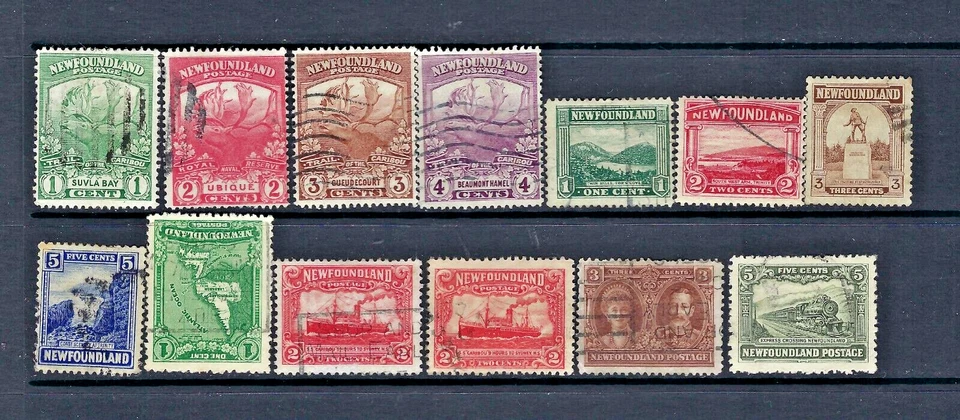 Newfoundland 1919-1929 #115-118, 131-133, 135, 145-146, 164-165, 167 USED Assort - Image 1 of 1