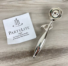 PartyLite P7625 Ice Cream Scoop Silver Plate Candle Snuffer In Box