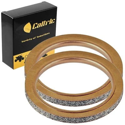 2 Exhaust Muffler Pipe Gaskets for Yamaha XT550 1982-1983 / XT600 1984-1995 - Image 1 of 4