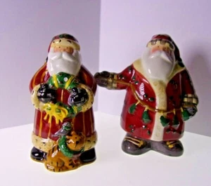 Vintage Santa's Spirit Salt Pepper Shaker Debbie Mumm for Sakura - Picture 1 of 6