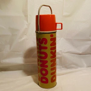Vintage 1980's King Seeley Dunkin Donuts Large Thermos 32 0z. - Picture 1 of 7