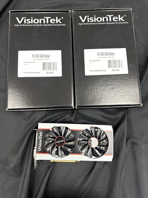 VisionTek Radeon RX 580 8GB GDDR5 Overclocked Edition Graphics Card - Image 1 of 3