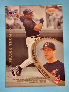 Bowman's Best Mirror Image 1996 Jeff Bagwell Frank Thomas Sexson Helton #1 ⚾ - Imagen 1 de 2