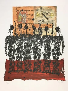 Moshe Castel The Ritual 1980 Edición Limitada Litografía Arte Firmado - Imagen 1 de 4