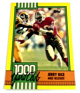 1990 Topps 1000 Yard Club Jerry Rice San Francisco 49ers #1 Football Karte - Bild 1 von 8