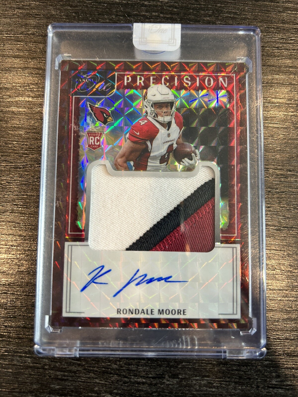 Rondale Moore 2021 Panini One 317 Precision RPA Bronze Prizm Patch RC Auto 30/35