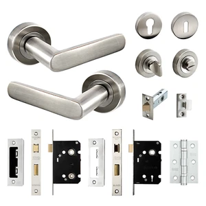 Juegos de manijas de puerta manijas de puerta internas níquel cromo manijas de puerta palanca interior - Imagen 1 de 21