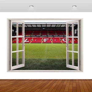 Adesivo murale football FC club stadio Inghilterra 3D distrutto poster vinile murale S488 - Foto 1 di 1