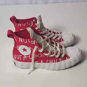 Converse Chuck Taylor All Star Unt1tl3d Hi-Top Skate Shoes Kids Red/White Size 5 - Picture 1 of 13