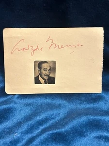 Adolphe Menjou "Paths of Glory" / Jane Nigh "Blue Grass Of Kentucky" signierte Seite - Bild 1 von 2