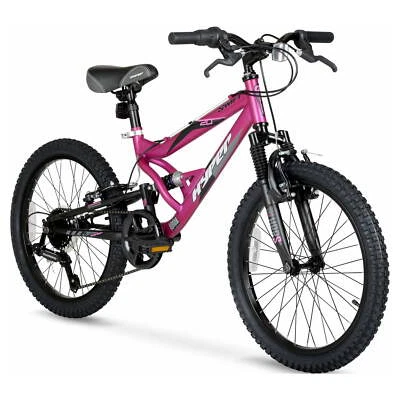 Girls 20in Bike Bicycle Swift Magenta Steel Full Suspension Mountain Frame NEW - Image 1 of 4