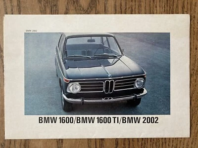 BMW 1600 cupé y convertible 1600 T1 y 2002 - 1968-69 folleto de ventas del mercado del Reino Unido  Foto 1 de 4