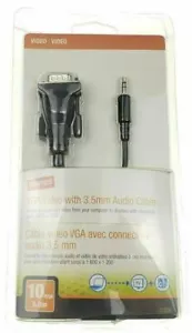 Brand New Staples VGA Video with 3.5 mm Audio Cable 10 Feet - Picture 1 of 6