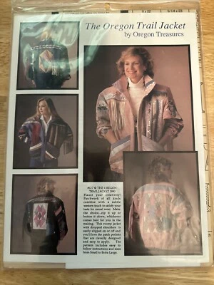 Chaqueta Oregon Trail Patrón #127 1990 Retazos Ocio Artes Ropa Occidental NUEVA Foto 1 de 2