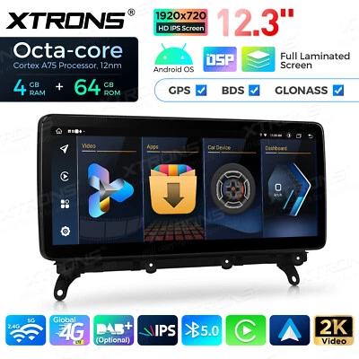 12.3" Android 14 8-Core Car Play Stereo GPS Navigation 4G LTE For BMW X3 F25 CIC - Imagem 1 de 4