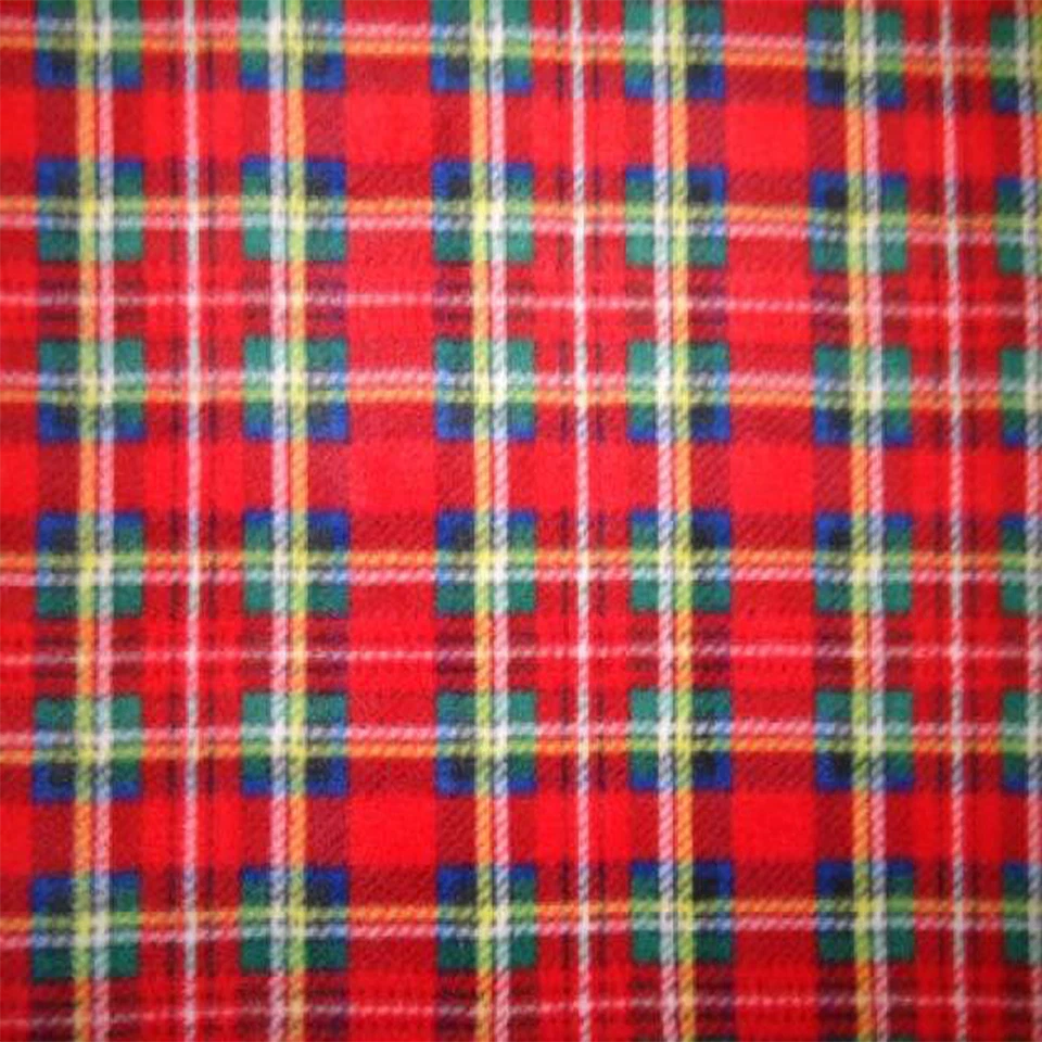 Red Plaid Fleece Fabric - 60" Wide - Sold by The Yard & Bolt - Image 1 of 1