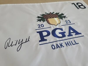 Phil Mickelson 2023 PGA Championship Oak Hill Country Club Pin Flag LIV Signed - Picture 1 of 6