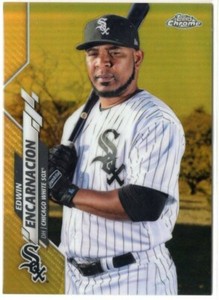 2020 Topps Chrome Update U-8 Edwin Encarnacion Gold Refractor Numbered 48/50