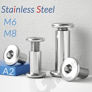 M6 M8 Socket Head Furniture Bed Connector Rivet Insert Sleeve Nut Bolts Set - Picture 1 of 47