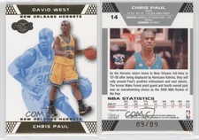2007-08 Topps Co-Signers Gold Blue /89 Chris Paul David West #14.2