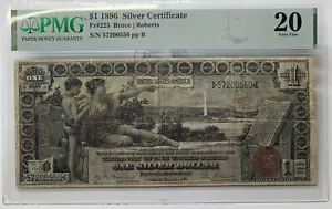1896 $1 SILVER CERTIFICATE EDUCATIONAL NOTE FR.225 Bruce/Roberts PMG VF 20 - Picture 1 of 6