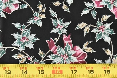 23" Long, Vintage, Red Green & Metallic-Silver Holly, Concord/Kesslers, N1276 - Image 1 of 4