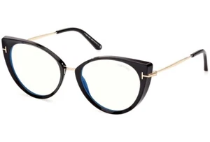Tom Ford TF5815-B 001 Black Frames Blue Control lens Eyeglasses Brille 54-18- - Picture 1 of 4