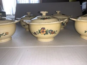 Homer Laughlin Newell Yellow Liberty HLC1375 covered bowls crocks sunflower 6 - Picture 1 of 8