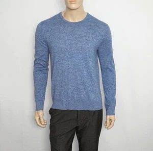 $148 NEW John Varvatos MEDIUM Long Sleeve Crew Neck Sweater in Ocean Blue   - Picture 1 of 8
