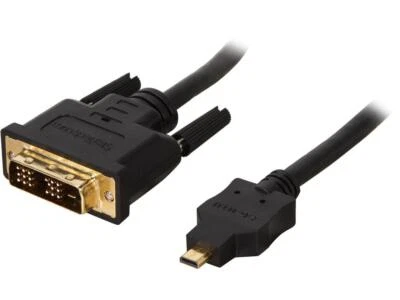 StarTech.com HDDDVIMM1M Black Micro HDMI (19 pin) Male to DVI-D (19 pin) Male to - Image 1 of 3