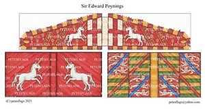 28mm Medieval Wars of the Roses Paper Flags sir Edward Poynings Lancastrian  