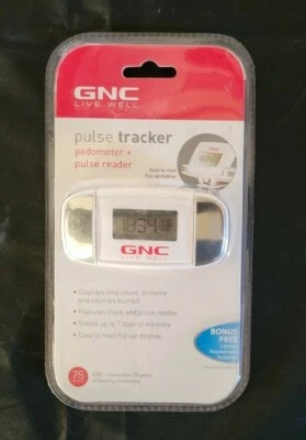 GNC - Pedometer & Pulse Reader - White/silver - Image 1 of 2