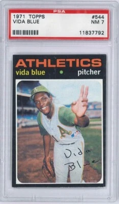 Topps #544 Vida Blue 1971 PSA 7 Foto 1 de 2