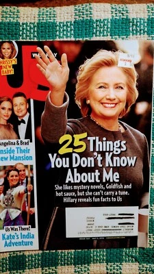 US WEEKLY MAY 02 2016 HILLARY 25 THINGS U DON'T KNOW ABOUT ME MAGAZINE - Image 1 of 4