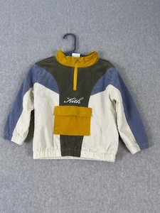 KITH Track Jacket Boy's 12-18M Color-Block Yellow Front Pocket Logo Activewear - Picture 1 of 4