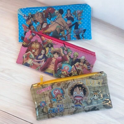 One Piece Manga Anime Zipper Pencil Case Pouch for School Kids Office - Image 1 of 3