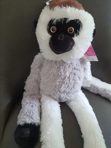 Walmart 28" Gibbons Hanging Monkey Gray White Furry Plush Stuffed Large Toy NWT - Picture 1 of 4