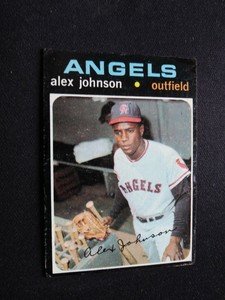 1971 Topps Baseball Card # 590 Alex Johnson - California Angels (VG/EX)
