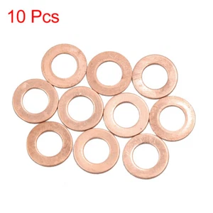 10pcs 8mm Inner Dia Copper Washers Flat Sealing Gaskets Ring for Car - Picture 1 of 2