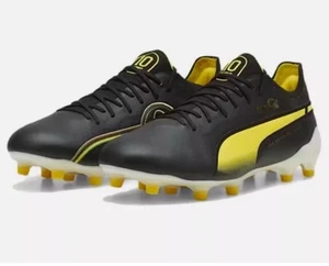 New Puma KING ULTIMATE Pelé FG/AG Soccer Cleats Black/Yellow 107825-01 Men’s 9.5 - Picture 1 of 9
