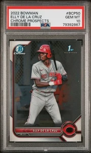 2022 Bowman Elly De La Cruz 1st Bowman Chrome #BCP-50 PSA 10 Gem Mint - Picture 1 of 2