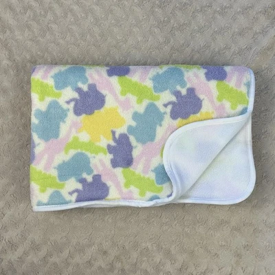 Manta bebé Northpoint Animals púrpura azul blanco amarillo hipopótamo elefante jirafa Foto 1 de 4