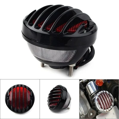 For Harley Cruiser Cafe Racer Bobber Chopper Round Motorcycle Rear Tail Light Foto 1 de 4